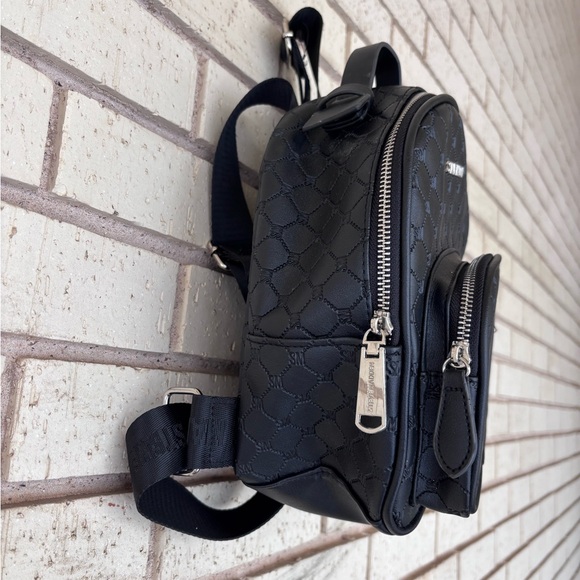 Steve Madden mini small backpack black pattern purse. - Picture 2 of 3